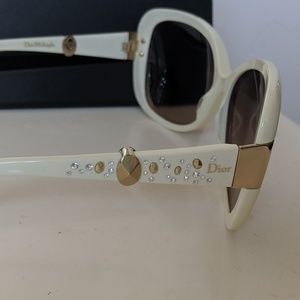 Dior white sunglasses